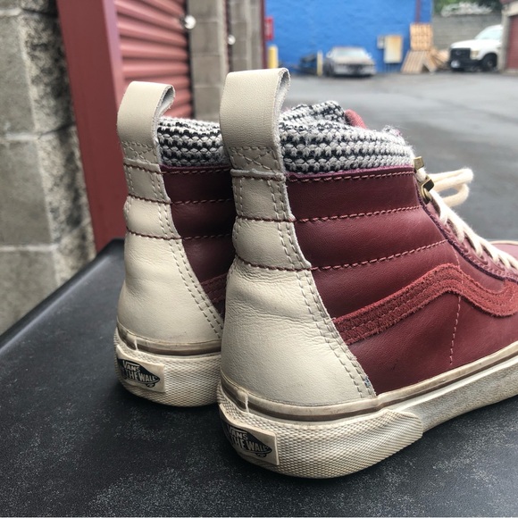 vans 721454 Unisex’s Brown White Leather high top Sneakers Size M4.5,W6 - Picture 6 of 13